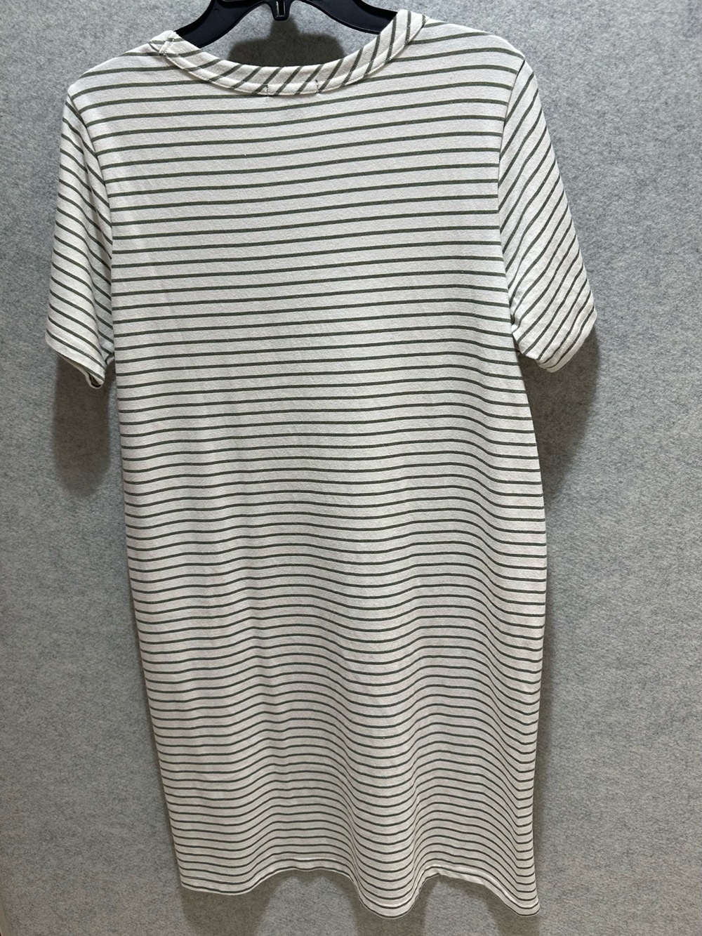 Buffalo David Bitton Ivory and Olive Striped Tee Dress - Picture 4 of 7